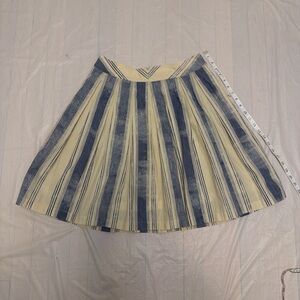 Maeve Blue and Cream A-Line Skirt